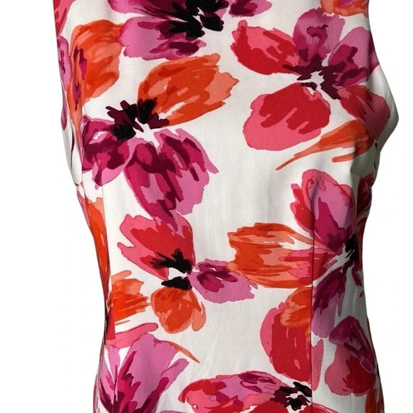 MARIO SERRANI dress, women size 8 . Multicolor, floral,sleeveless, back zip ,NWT - Picture 5 of 13